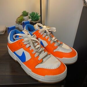 Nike Dunk Lows Orange and Blue Sneakers